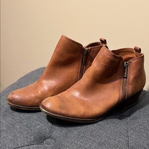 Lucky Brand Brown Leather Ankle Booties